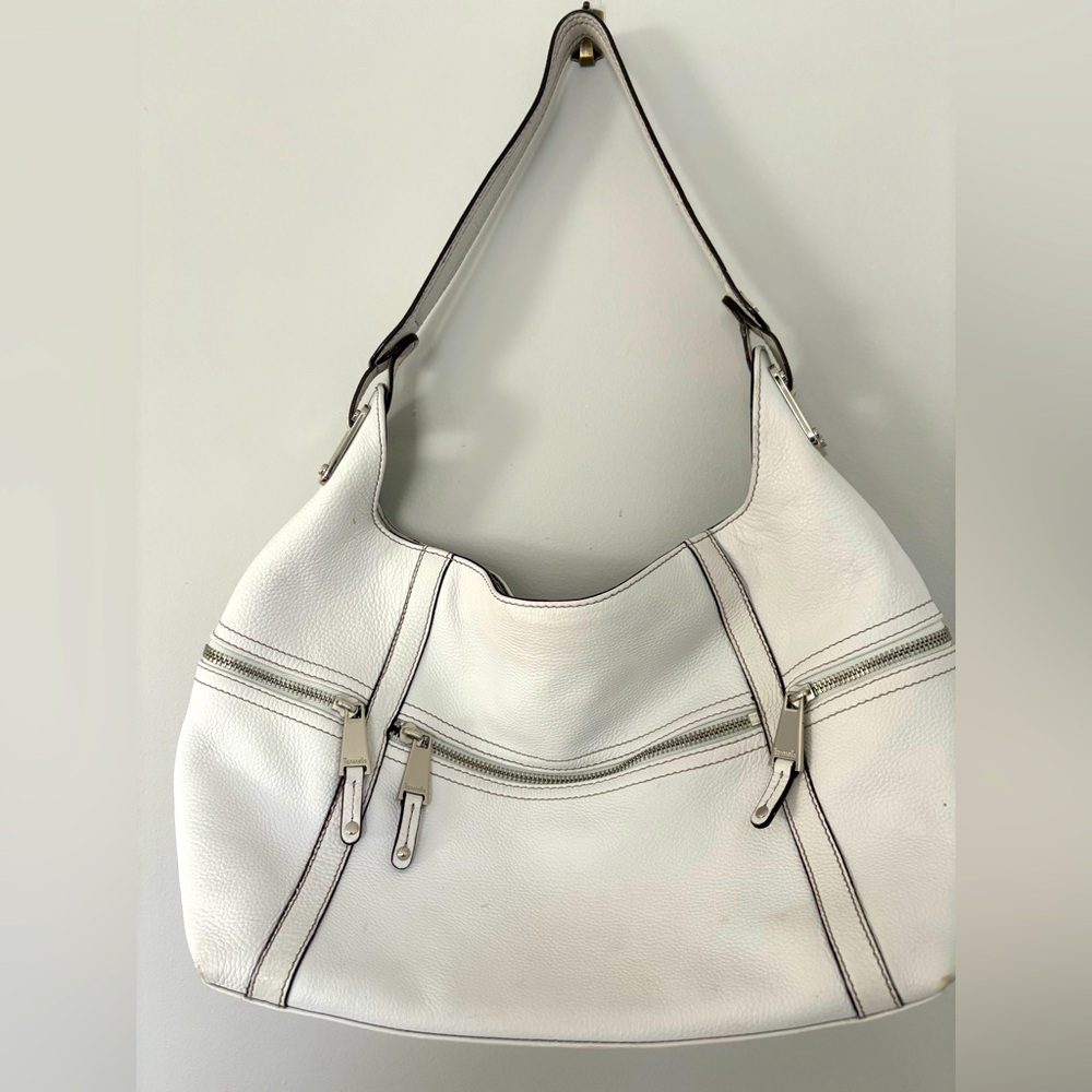 Tianello White Leather Bag